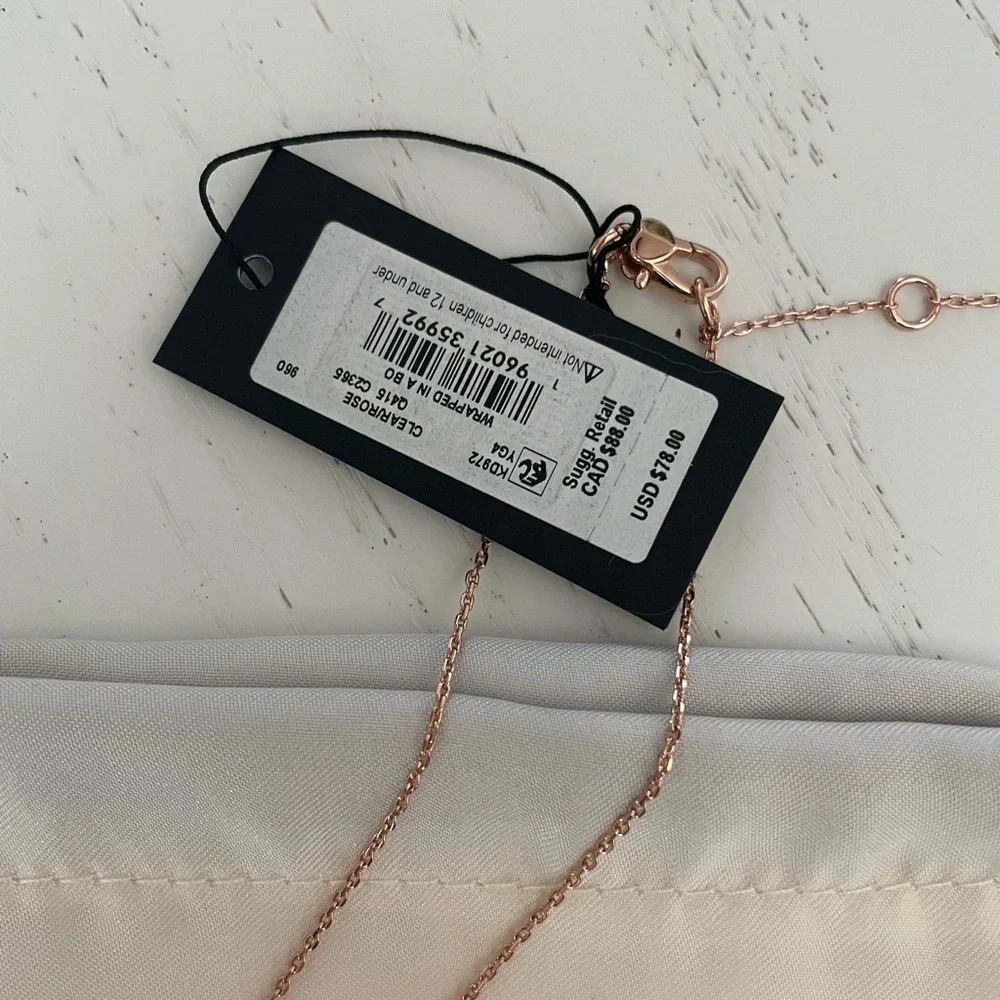Kate Spade Rose Gold Bow Pendant Necklace - BRAND NEW WITH TAGS - Picture 3 of 4